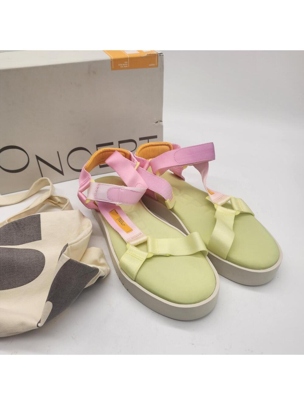 ONCEPT Platform Sandals Pink Green Colorblock Sporty Sandals Women’s 10 NWB